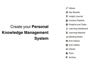 help you develop your personal knowledge management system