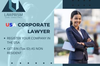obtain your ein number and create your company in the USA