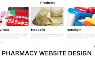 design sleek health drug shopify store pharmacy website supplement store
