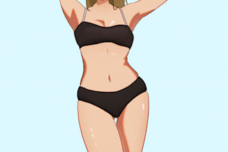 draw beautiful women and anime girls for only 5 dollars