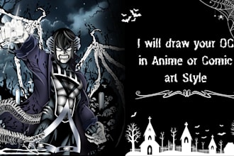 draw your oc or fan art in comic or anime style