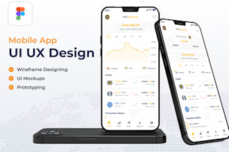 create modern mobile app UI UX design
