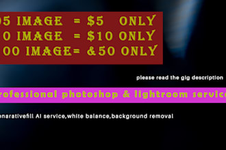 do professional photoshop and lightroom editing