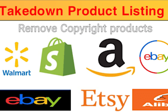 remove copyright infringement content from etsy, walmart, shopify,   under dmca