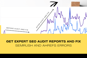 provide expert SEO audit report and fix semrush and ahrefs errors