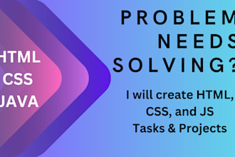 create HTML, CSS, and js projects and tasks