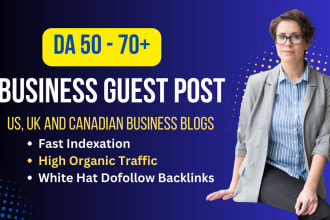 business guest post on da70 UK, US, and canadian business blogs