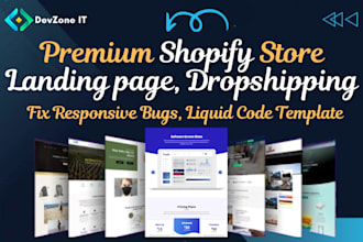 build shopify landing page or product page using shogun, gempages, liquid code