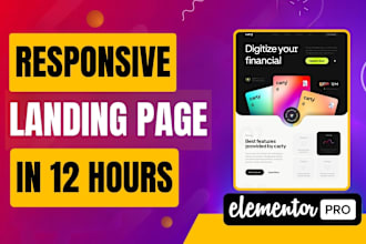 create responsive wordpress landing page, elementor landing page