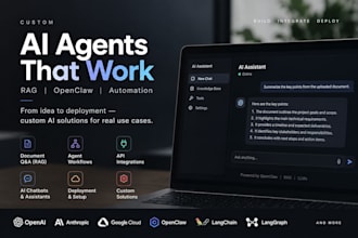 build custom ai agents, openclaw and rag applications
