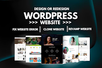 design, redesign, copy clone wordpress website or revamp duplicate wordpress
