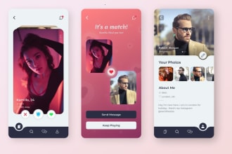 develop social chat app dating app, social media app ios android app development