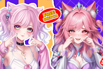 draw anime original character, fan art, concept art, anime character, pfp