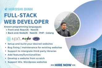 develop your reactjs, nextjs website with nodejs as backend