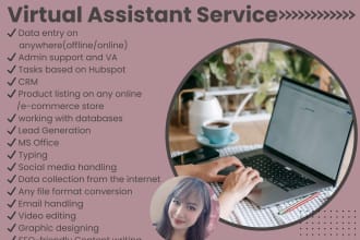 be your virtual assistant for admin support work
