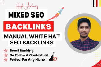 create mix SEO backlinks with white hat link building