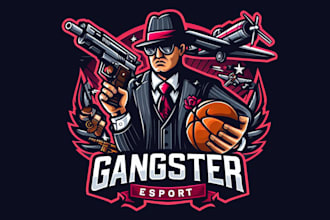 design super gangster boys logo mascot design for you  just in 12 hours
