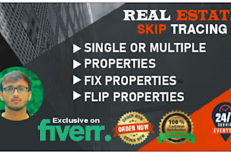 provide single or multiple market and commercial leads, fix and flip properties