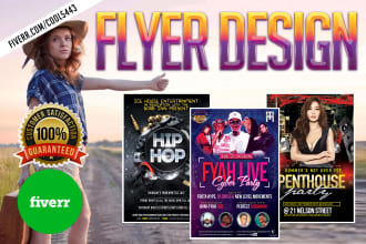 design a professional flyer, poster, postcard or banner