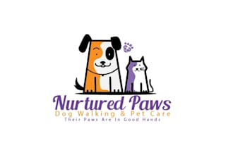 create cute dogs, pet care, cat, animal logo within 14 hours