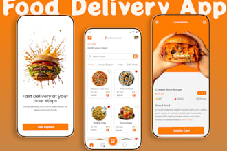create custom delivery app screens UI UX