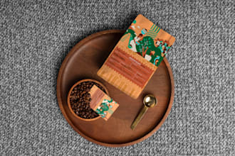 design coffee and tea packaging, label and logo design