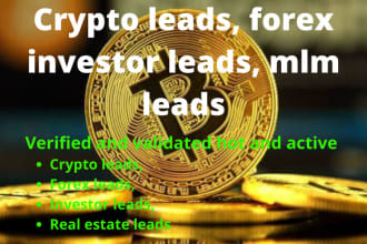 provide hot crypto investor leads, forex broker leads, crypto leads, forex leads