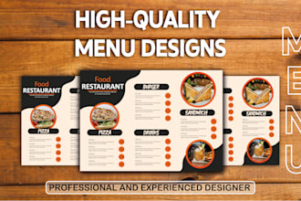 design an attractive restaurant menu design