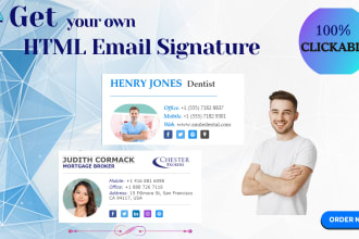 give you a professional clickable HTML email signature