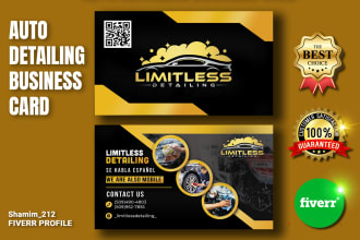 make car wash auto detailing business cards