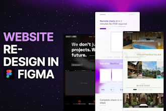 redesign your website UI UX, landing page with figma