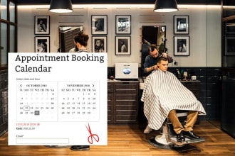 design professional barbershop , hair salon and appointment booking website