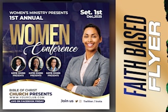 create a vibrant and faith based church youth camp flyers