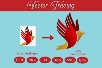 do professional vector trace manual vector trace,resize,redraw,remake logo,image