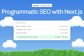 build a programmatic SEO website with nextjs, 1000s of pages