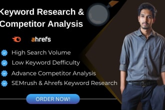 give advanced SEO keyword research services with competitor analysis