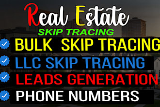 do bulk skip tracing and llc skip tracing for real estate