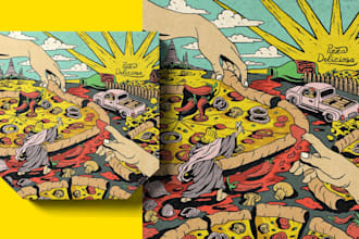 illustrate your pizza or beer packaging design