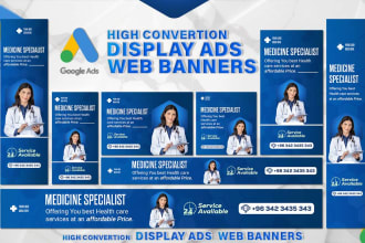 design high conversion google display ads and web banner