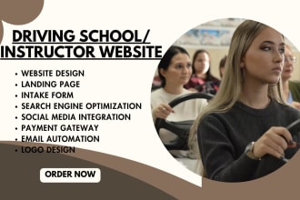 driving school website driving school landing page driving instructor