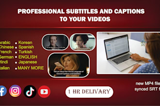add subtitles and captions in your suggested language