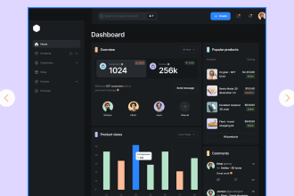 do awesome modern dashboard uxui design in figma