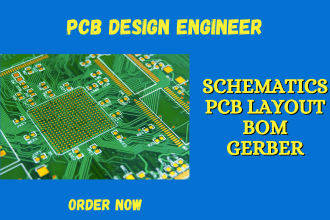 design pcb, schematics, gerber files, bom , 3d