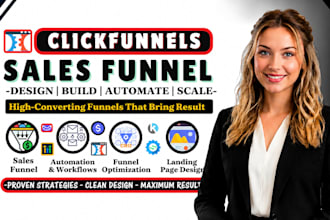 sales funnel in clickfunnels, systeme io, mailerlite, gohighlevel landing page