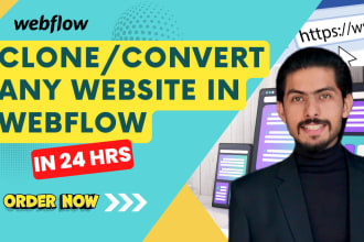 develop , copy, clone, duplicate website to webflow or figma to webflow