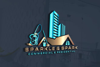 unique logo design for cleaning service business