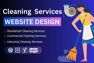 create cleaning business website using elementor