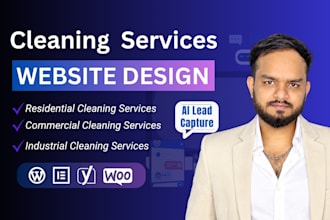 create a cleaning business website using elementor