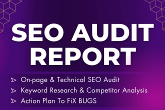 website technical SEO audit with tailored action plan
