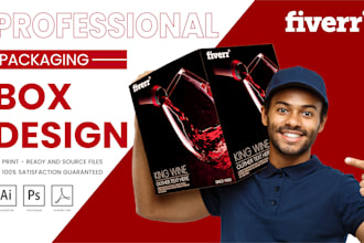 do product packaging design, box packaging and labeling with dielines